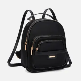 Women Minimalist Backpack Pure Color Lightweight Durable Oxford Daypack