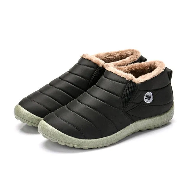 Women Snow Boots Shoes Fashion Keeping Warm Waterproof Slip on Lightweight Women Ankle Boots Winter Flat 35 49 Plus Size Shoe