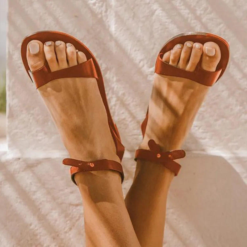 Women's retro toe ring beach sandals